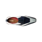 Stacy Adams Tristano Modified Bike Toe Oxford Shoes Dark Blue Multi 25694-469