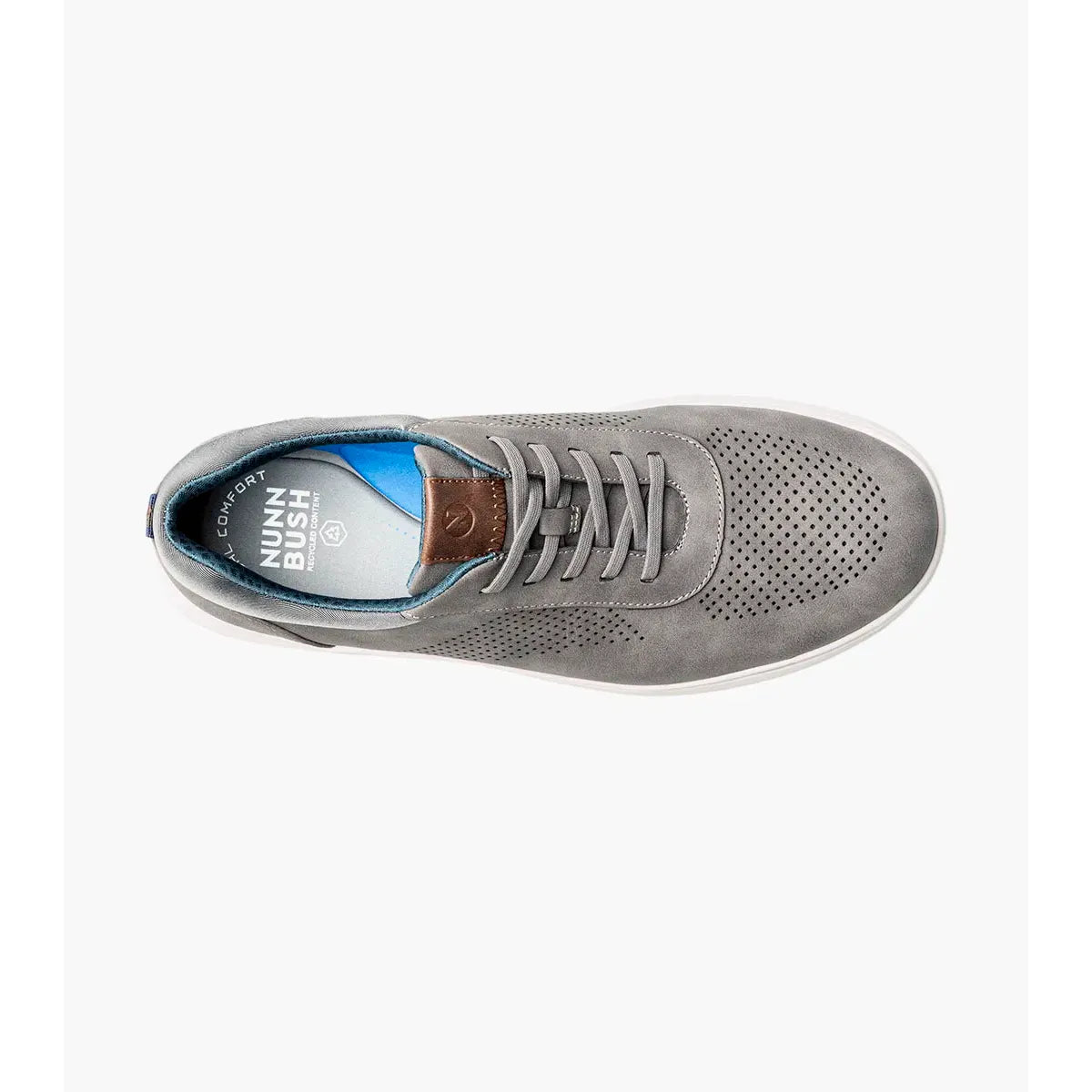 Nunn Bush Ponte Perf Toe Sneaker Gray Multi Lightwieght 85194-062