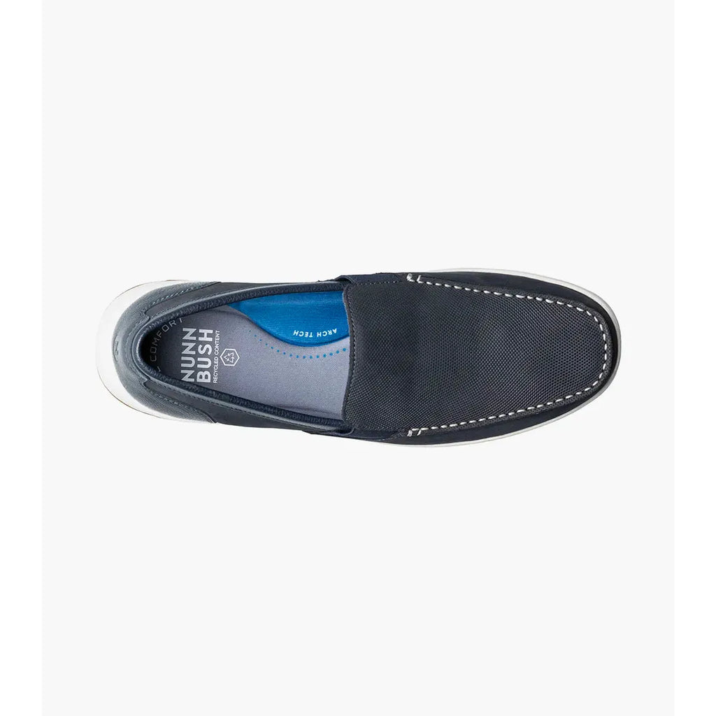 Nunn Bush Luca Moc Toe Venetian Slip On Shoes Leather Navy Multi 85173-492