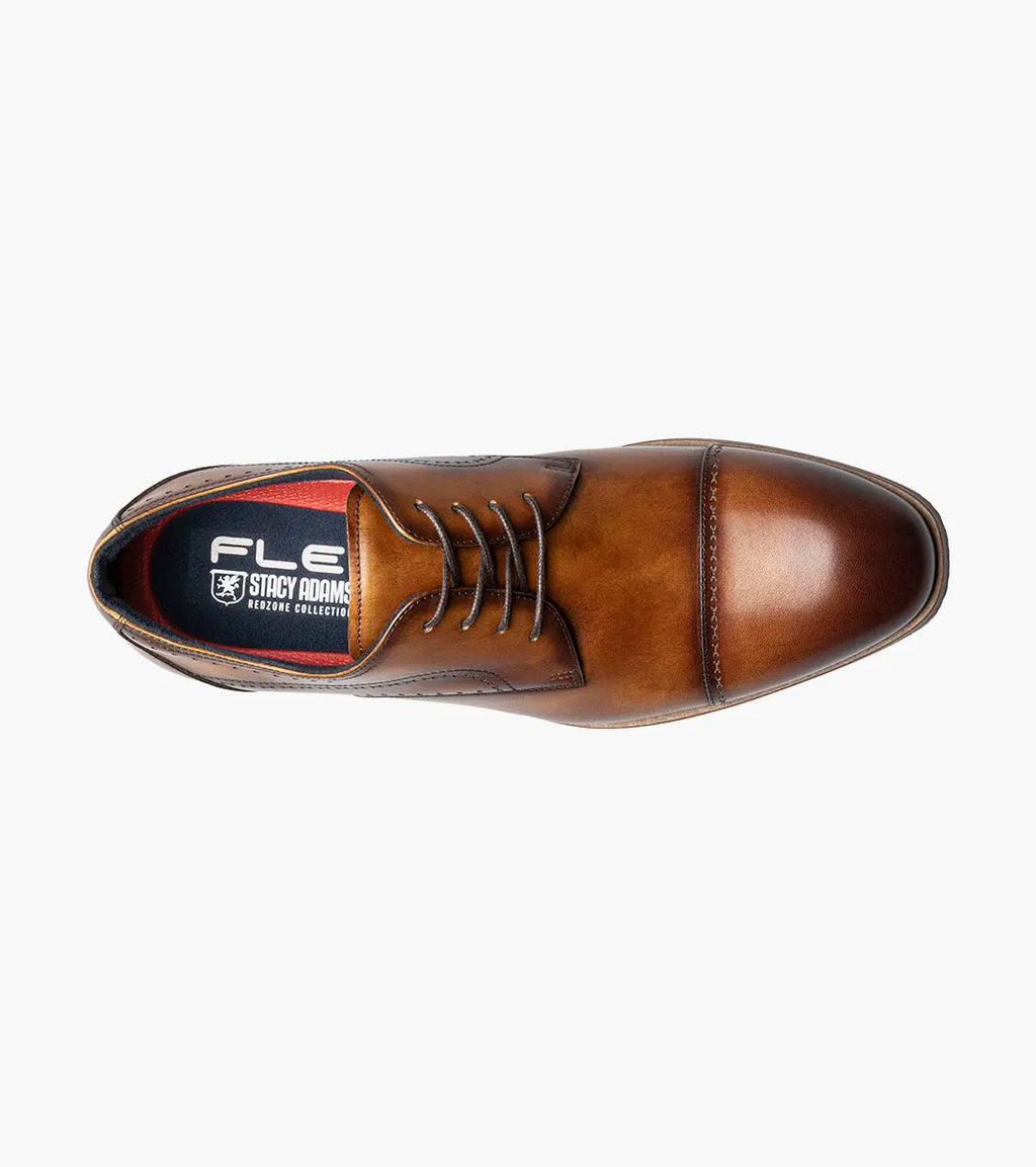 Stacy Adams Bryant Cap Toe Oxford Shoes Leather Tan 25634-240