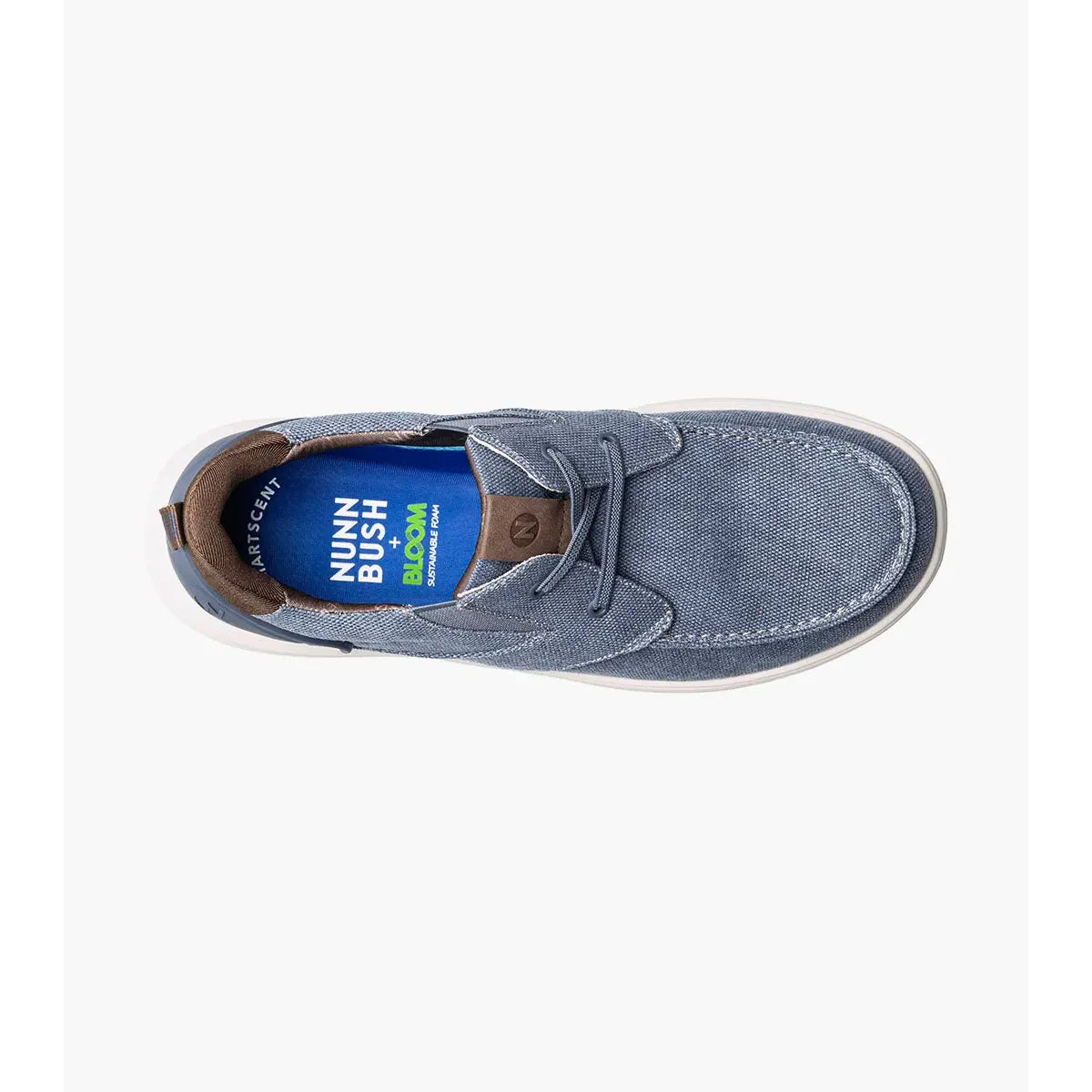 Nunn Bush Brew City EZ Hands Free Canvas Lace Moc Toe Slip On Navy 85164-492