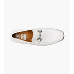 Stacy Adams Richmont Moc Toe Bit Slip On Shoes White Tumbled 21567-117