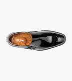 Stacy Adams Alistair Plain Toe Ornament Slip On Black 25792-001