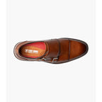 Stacy Adams Boswell Cap Toe Double Monk Strap Shoes Brandy 25779-226
