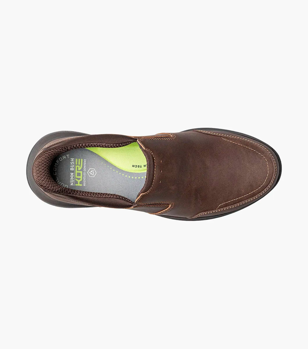 Nunn Bush KORE Taz EZ Hands-Free Moc Toe Slip-On Brown CH 85192-215