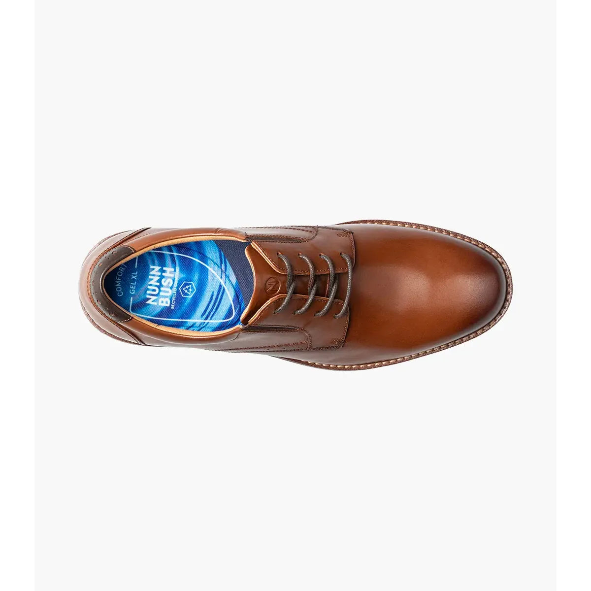 Nunn Bush Fitz Flex Plain Toe Oxford Cognac 85181-221