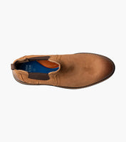 Nunn Bush Otis II Plain Toe Chelsea Boot Suede Tan 85091-240
