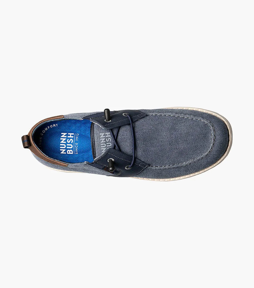 Nunn Bush Brewski Moc Toe Slip On Walking Shoes Navy 84902-410