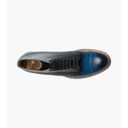Stacy Adams Madison Cap Toe Lace Up Boot Tone On Tone Blue 00110-400