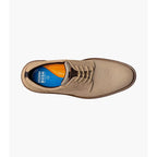 Nunn Bush Griff Suede Plain Toe Oxford Casual Shoes Stone 85107-275