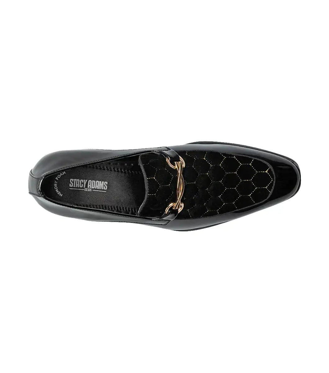 Stacy Adams Sprague Moc Toe Bit Slip On Shoes Black 25732-001