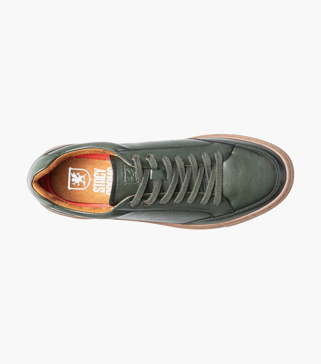 Stacy Adams Dorian Moc Toe Lace-Up Sneaker Green 25749-300