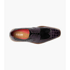 Stacy Adams Travato Wingtip Shoes Animal Print Leather Purple Multi 25737-540