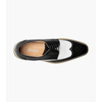 Stacy Adams Beaumont Wingtip Oxford Men's Shoes Black And White  25723-111