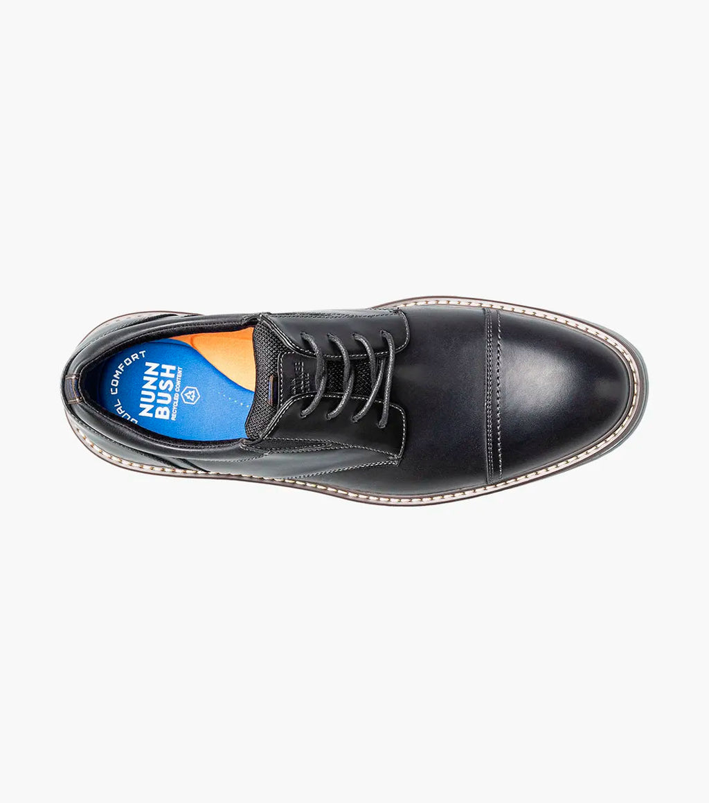 Nunn Bush Griff Cap Toe Oxford Shoes Black 85176-009