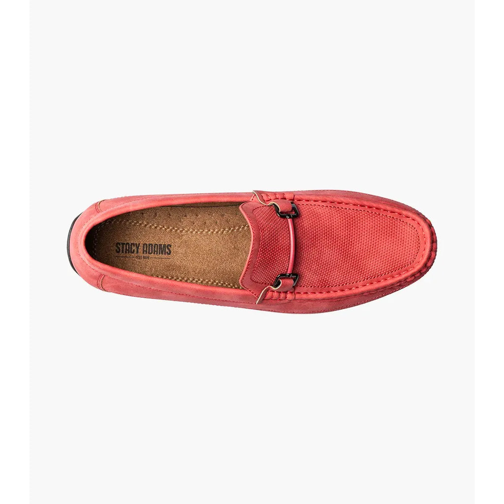 Stacy Adams Colton Moc Toe Bit Slip On Shoes Red 25760-600