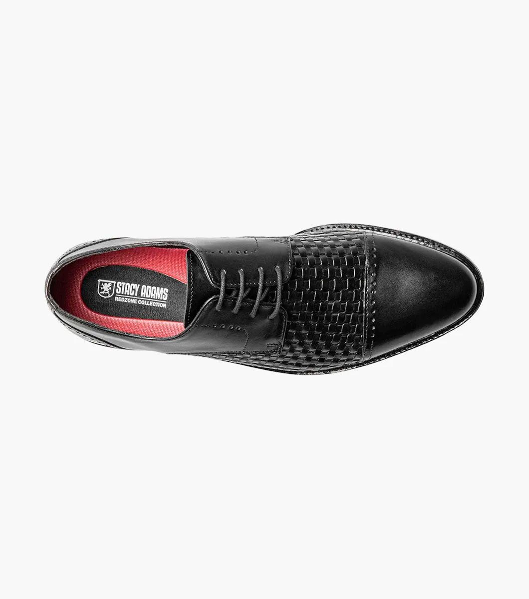 Stacy Adams Franchetti Cap Toe Oxford Leather Shoes 25812-001 Black