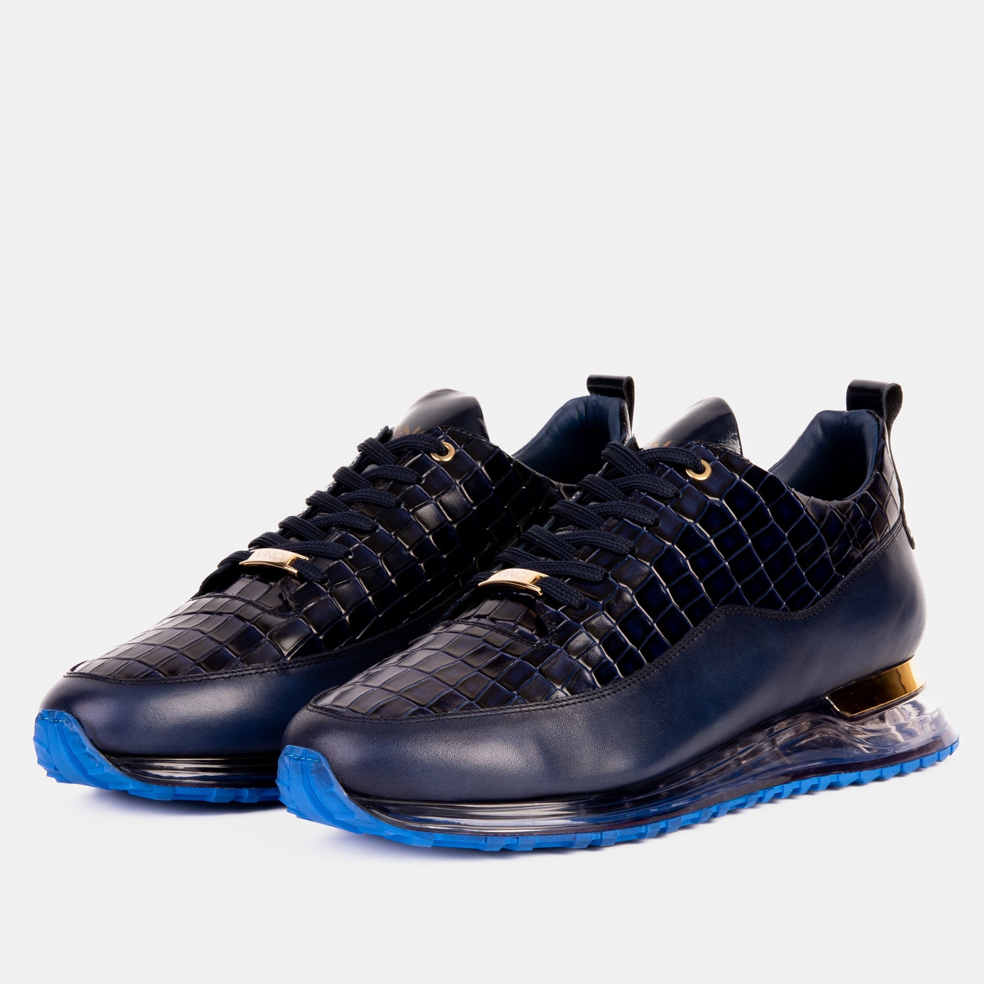 Vinci The Marseille Navy Blue Leather Men Sneaker
