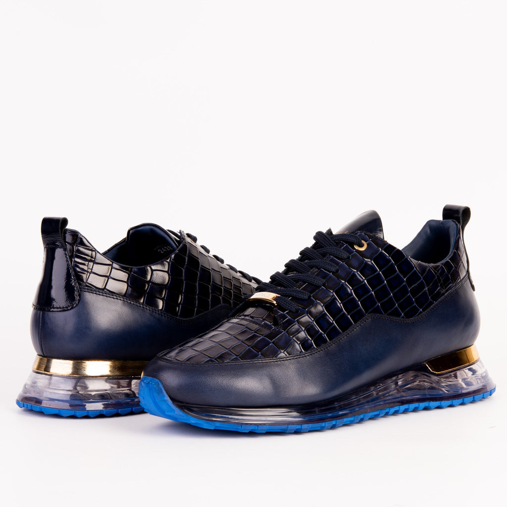 Vinci The Marseille Navy Blue Leather Men Sneaker