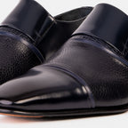 Vinci The Everest Navy Leather Cap Toe Dress Loafer Men Shoe