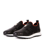 Vinci The Aslan Black Knitted & Leather Men Sneaker