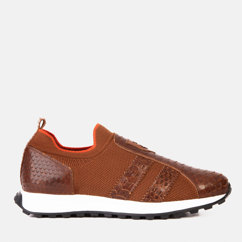 The Aslan Tan Knitted & Leather Men Sneaker – J.Valintin Men's Wear Legend