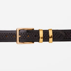 The Imperial Black Leather Belt