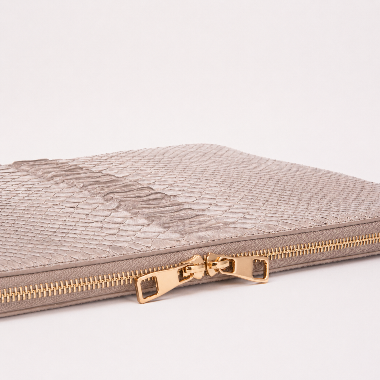 The Varese Naturel Hand-Painted Python Leather 14” Laptop Portfolio