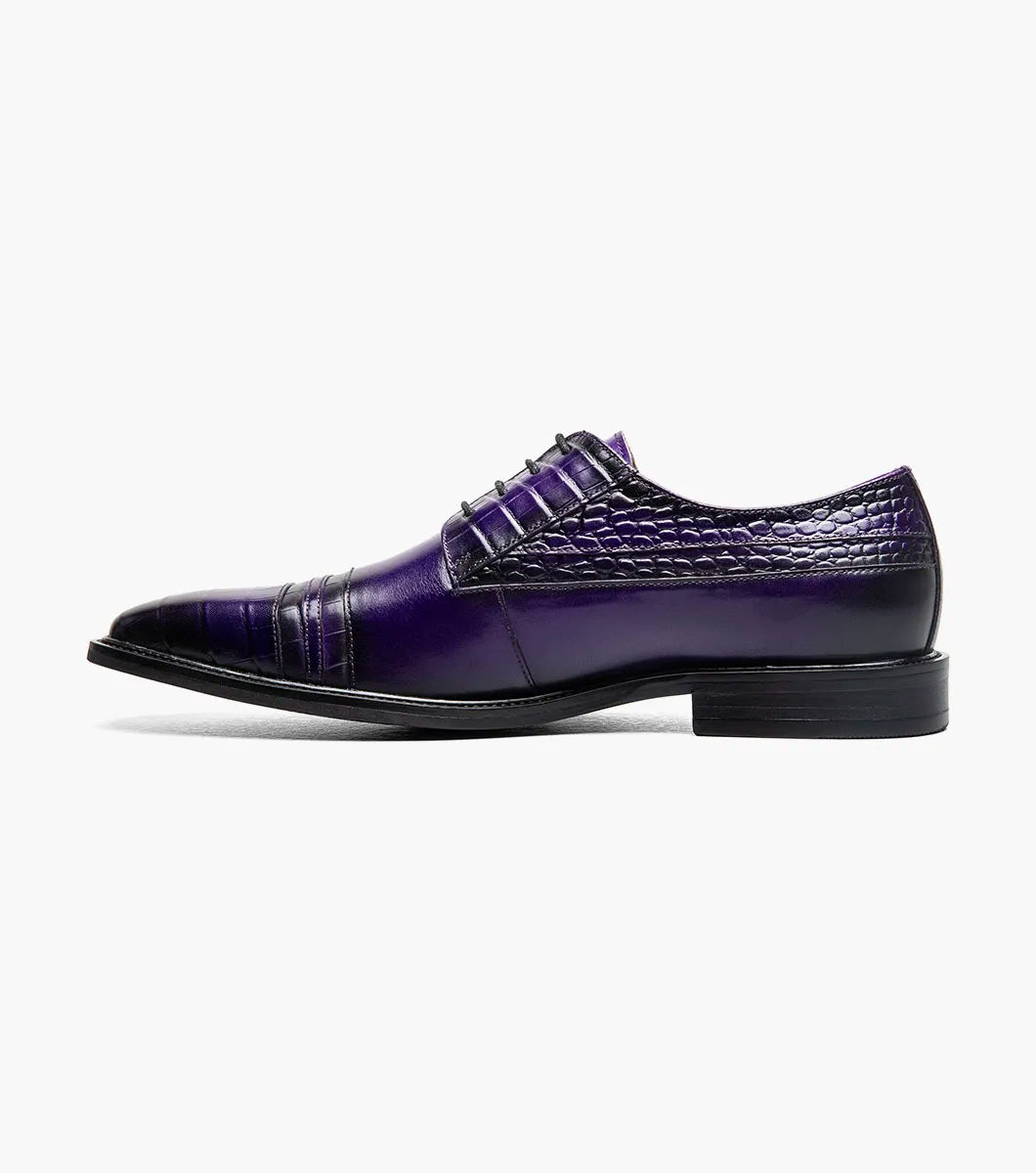 Stacy Adams Martino Cap Toe Oxford Leather Purple 25833-542