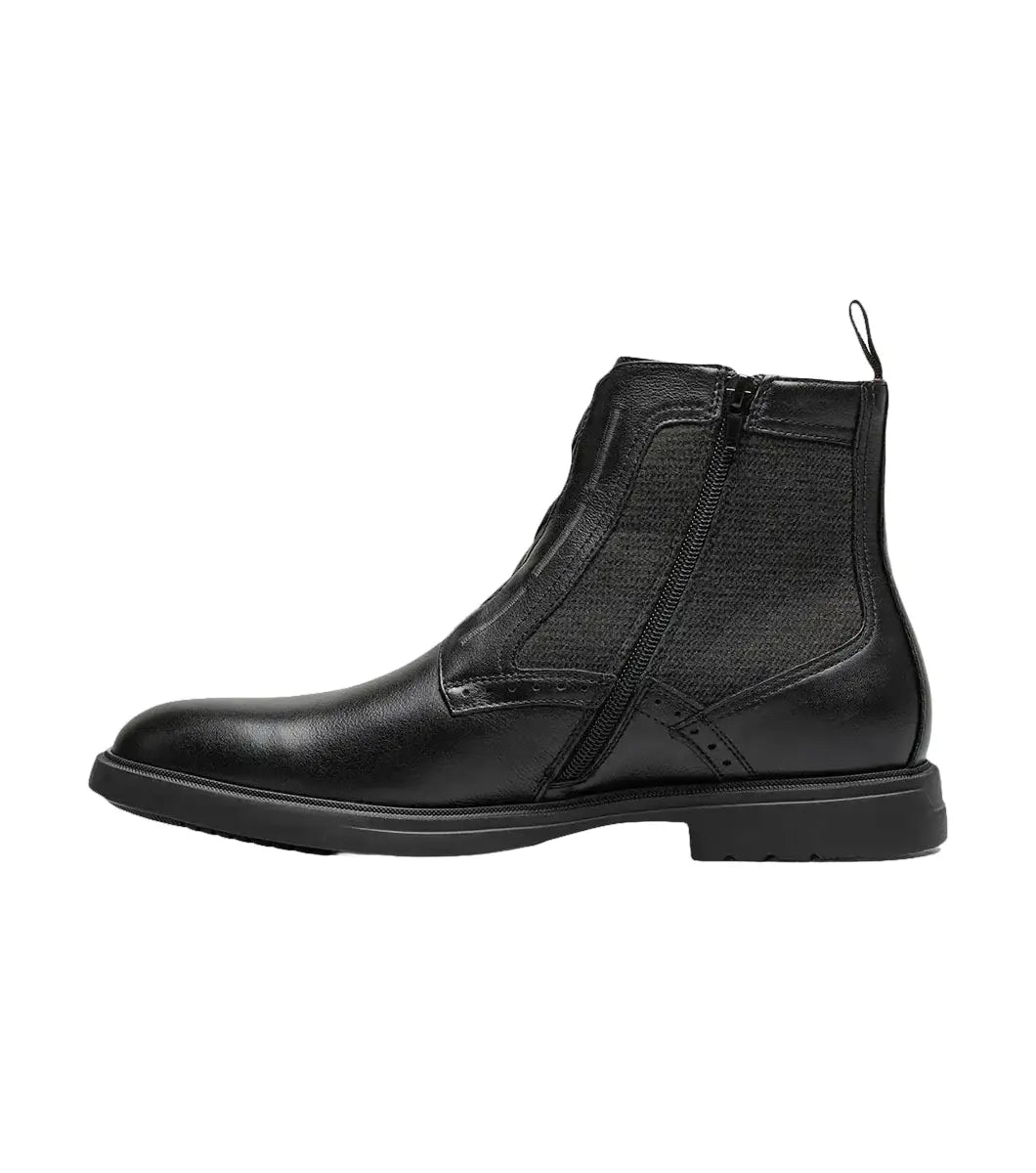 Stacy Adams Thompson Plain Toe Elastic Lace Boot Black 25730-001