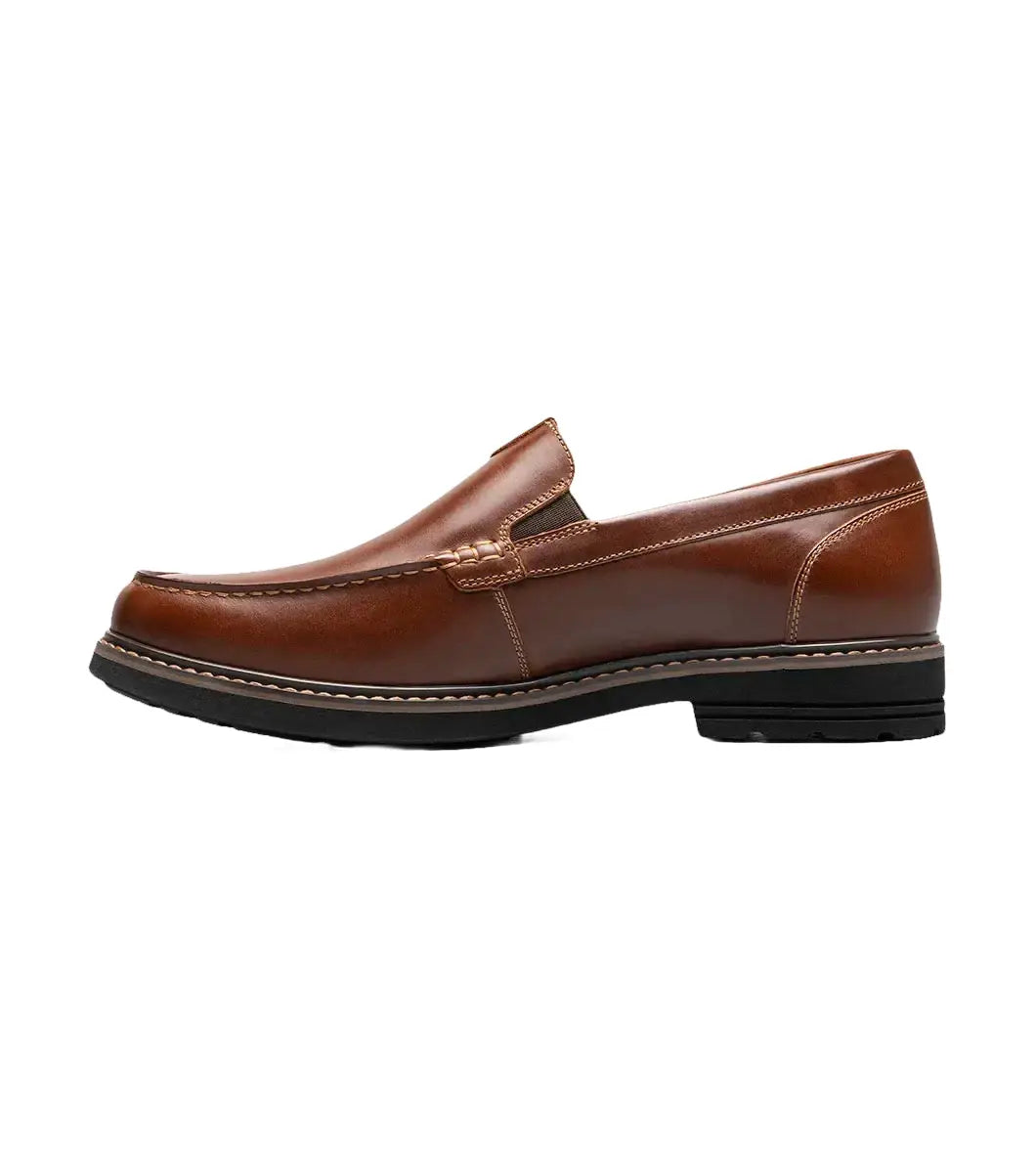 Nunn Bush Owen II Moc Toe Venetian Loafer Dress Shoes Cognac 85153-221