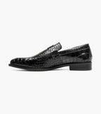 Stacy Adams Rubiano Moc Toe Buckle Strap Slip On Dark Black 25787-001
