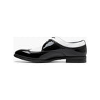 Stacy Adams Dayton II Wingtip Oxford Patent Shoes Black White 25720-111