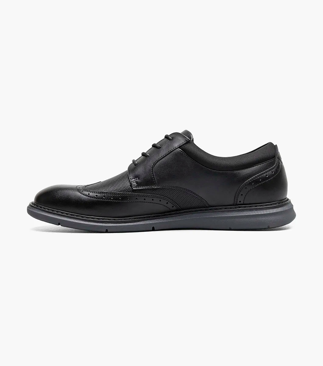 Nunn Bush Chase Wingtip Oxford Walking Shoes Black 85128-001