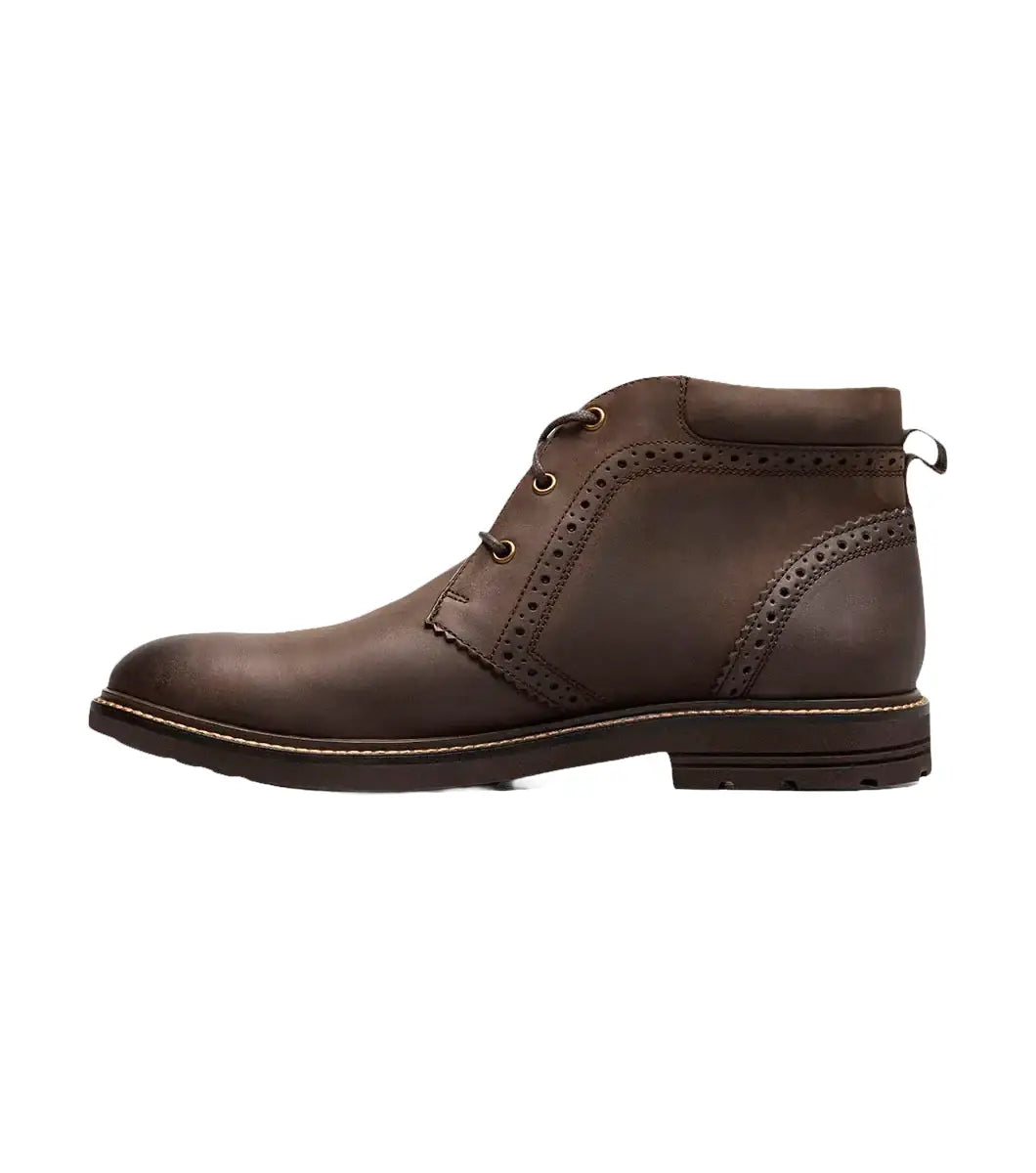Nunn Bush Ozark II Plain Toe Chukka Boot Leather Brown CH Leather 85090-215