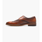 Stacy Adams Gambetta Modified Cap Toe Oxford Leather Shoes Cognac  25780-221