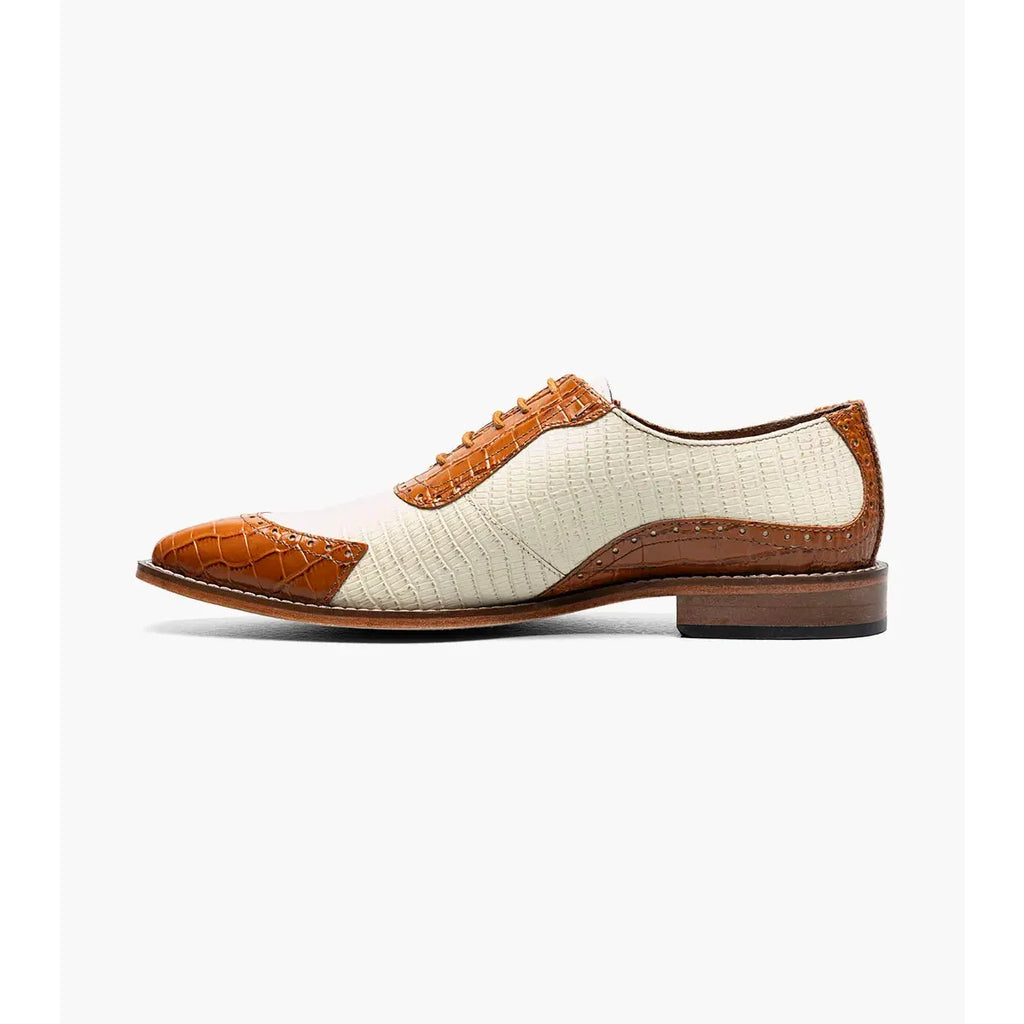 Stacy Adams Tarango Modified Cap Toe Oxford Shoes Tan Multi 25770-238