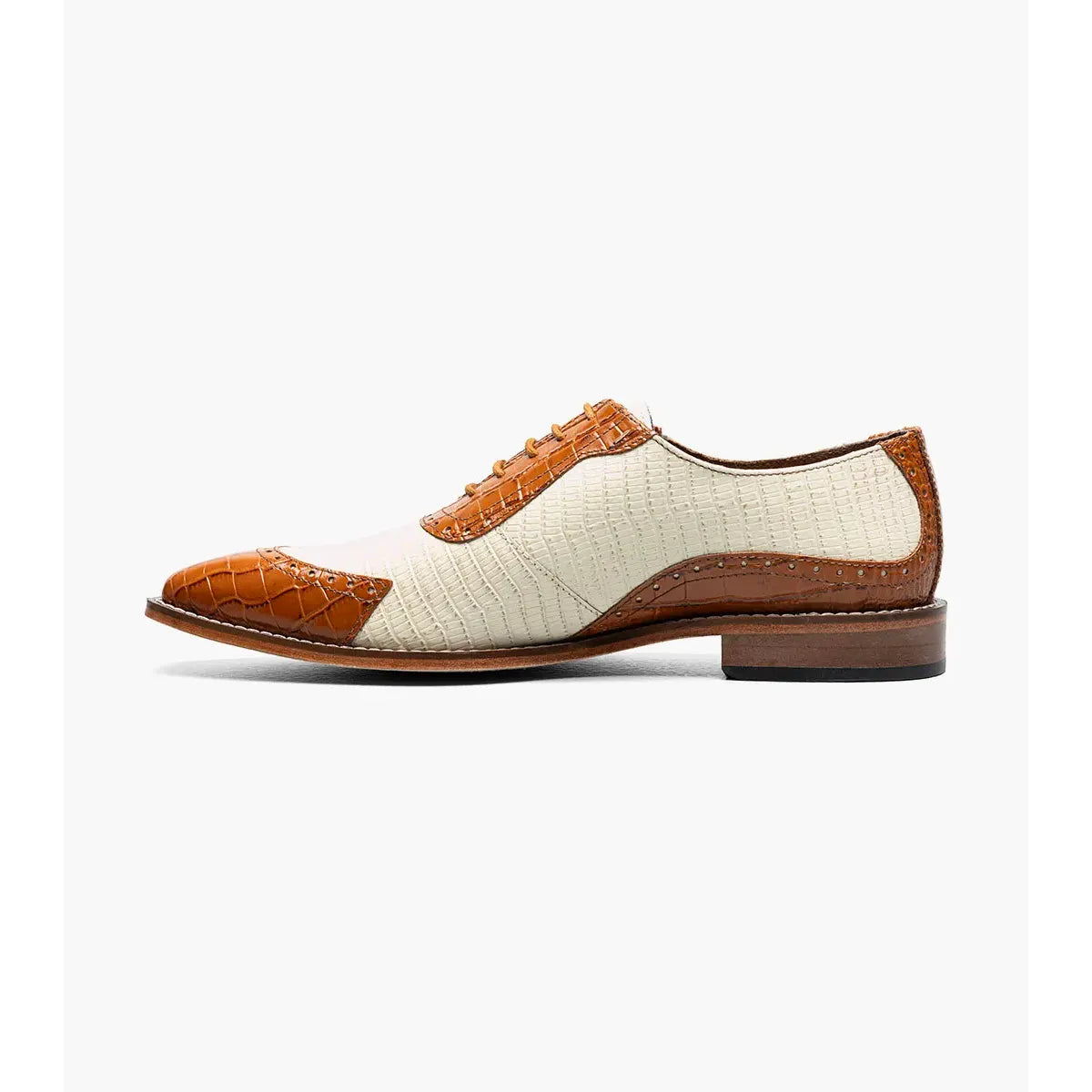 Stacy Adams Tarango Modified Cap Toe Oxford Shoes Tan Multi 25770-238