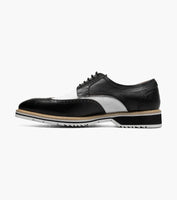 Stacy Adams Beaumont Wingtip Oxford Men's Shoes Black And White  25723-111