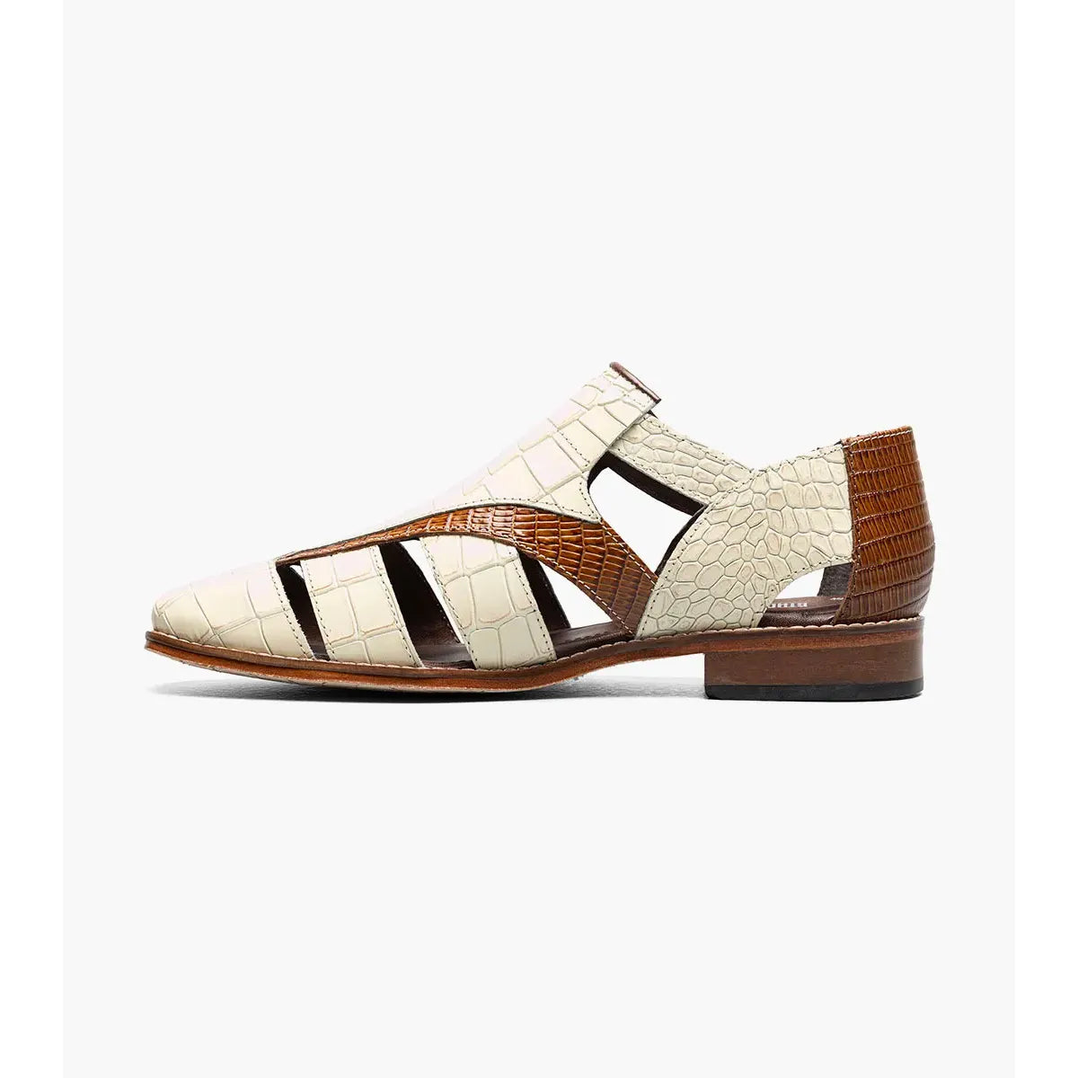 Stacy Adams Calandro City Summer Sandal Ivory Multi 25695-114