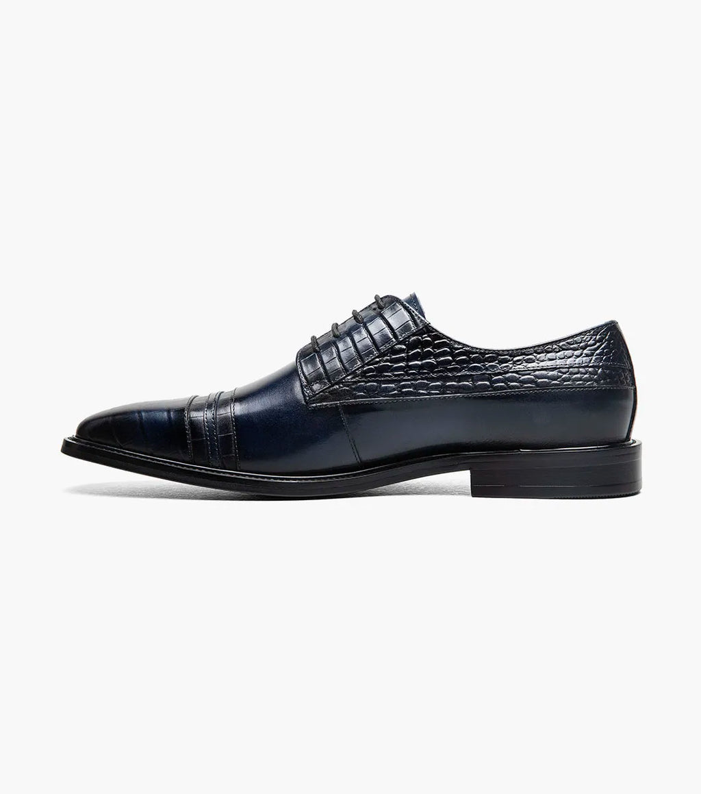 Stacy Adams Martino Cap Toe Oxford Leather Blue 25833-400