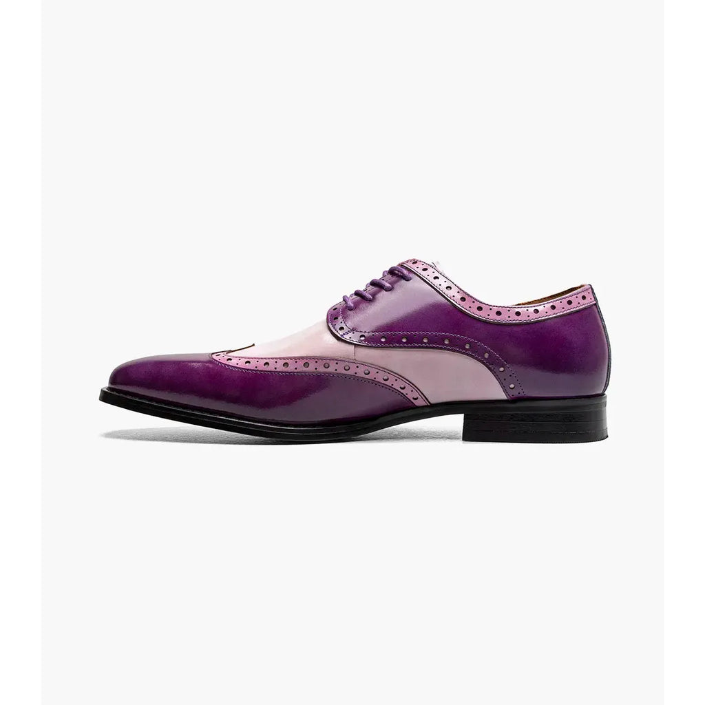 Stacy Adams Tindall Wingtip Oxford Men's Shoes 25832-540 Purple Multi