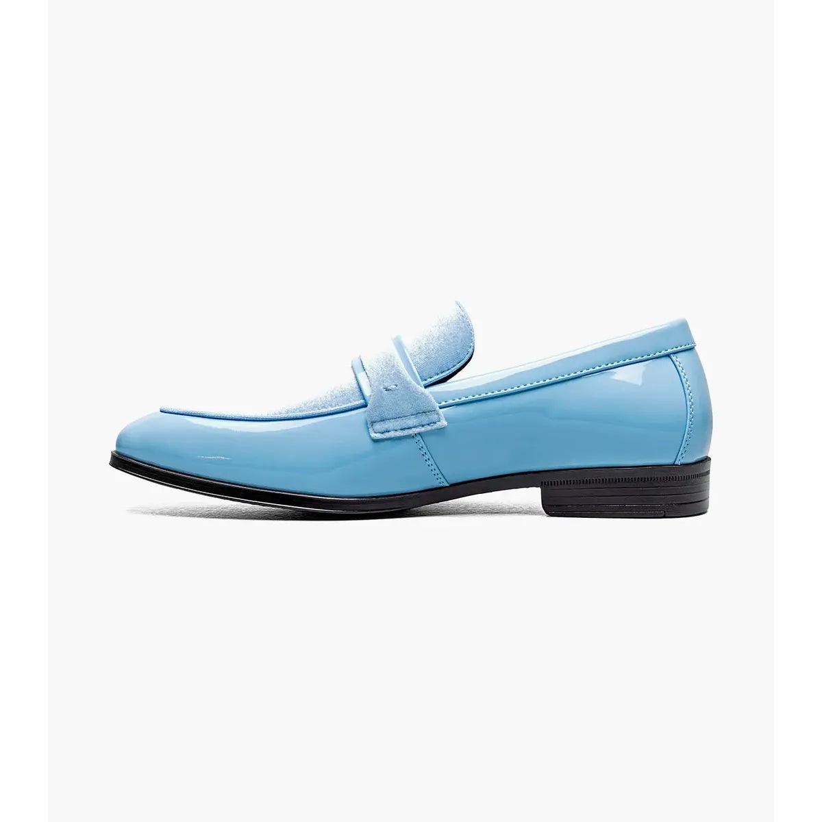 Stacy Adams Spratley Moc Toe Saddle Slip On Dress Shoes Light Blue 25686-459