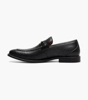 Stacy Adams Madsen Moc Toe Bit Slip On Shoes Black 25672-001