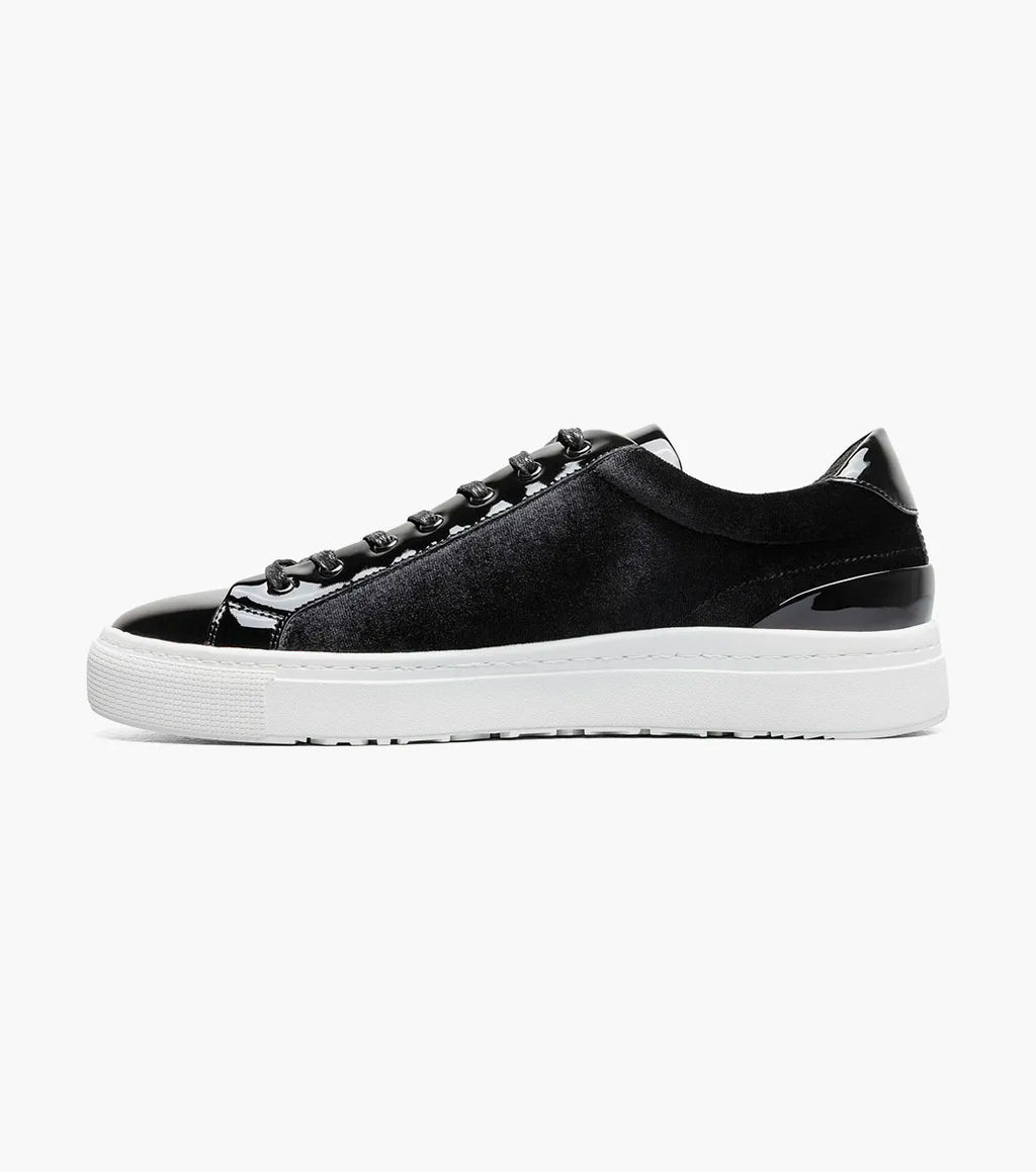Stacy Adams Dante Lace To Toe Sneaker Patent Leather Black 25806-001