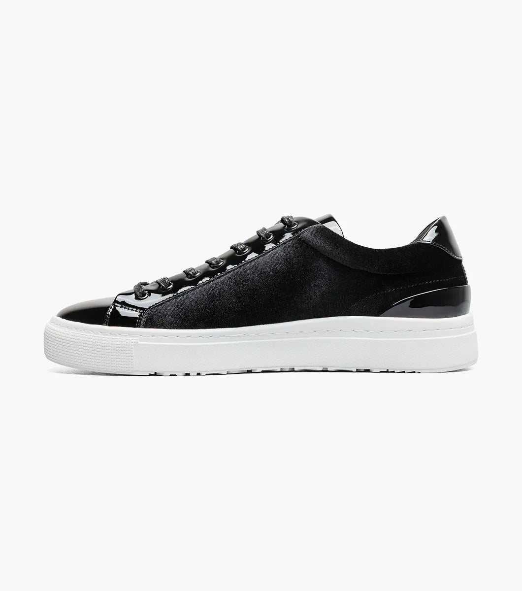 Stacy Adams Dante Lace To Toe Sneaker Patent Leather Black 25806-001
