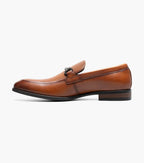 Stacy Adams Lawton Moc Toe Bit Slip-On Dress Shoes Cognac 25796-221