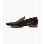 Stacy Adams Winden Moc Toe Perf Slip On Shoes oversized Black 25645-001