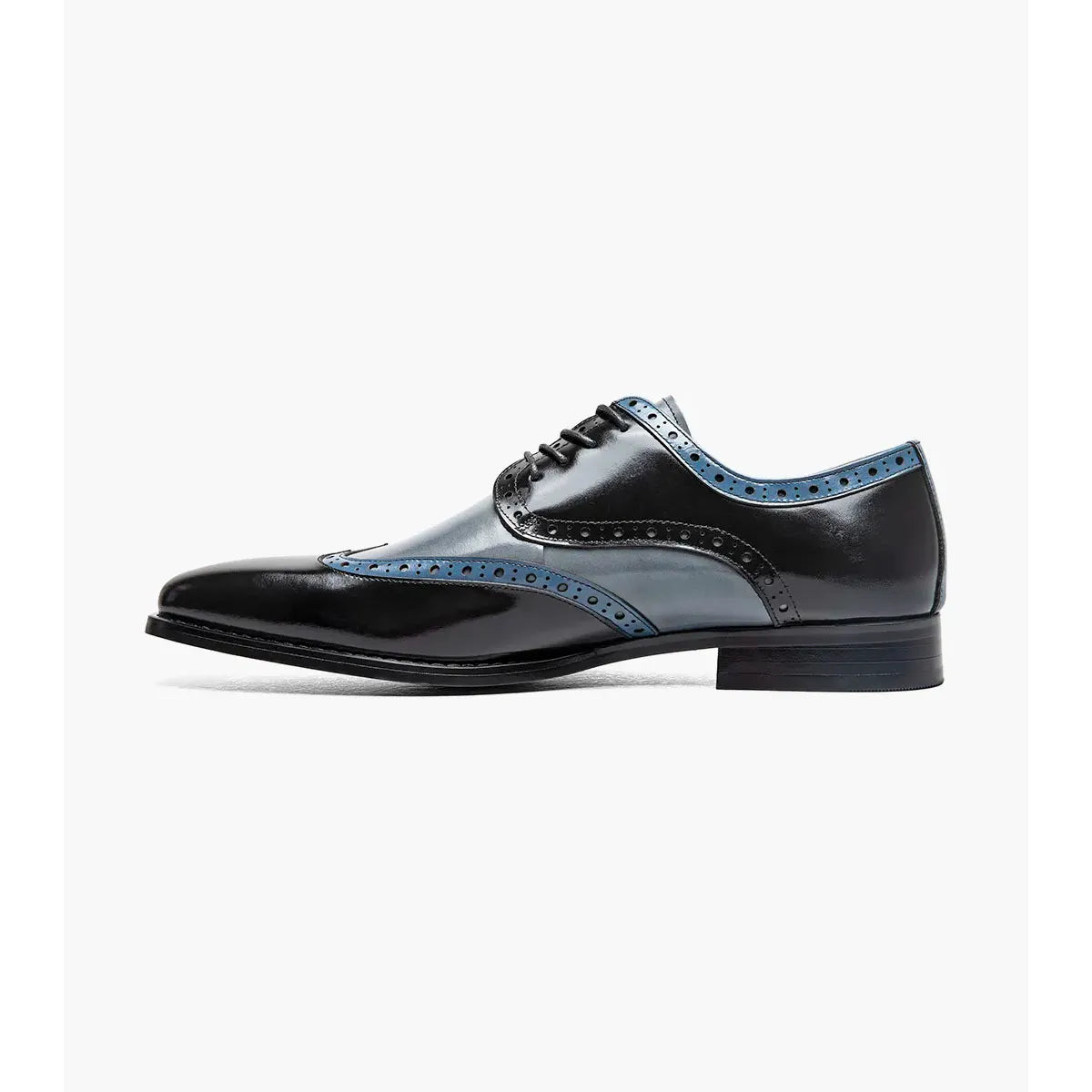 Stacy Adams Tindall Wingtip Oxford Men's Shoes 25832-009 Black Multi