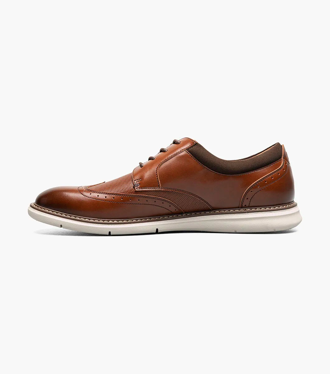 Nunn Bush Chase Wingtip Oxford Walking Shoes Cognac Multi 85128-229